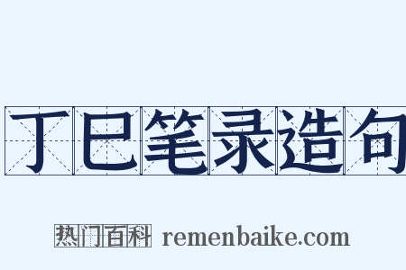 丁巳笔录造句是什么意思的图片